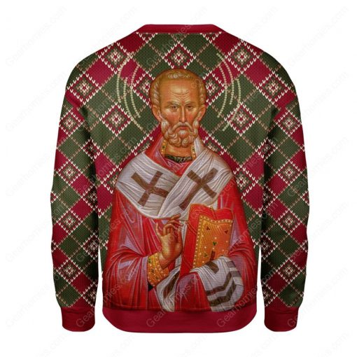 saint nicholas all over printed ugly christmas sweater 4