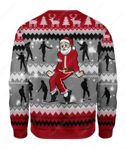santa claus dancing michael jackson all over printed ugly christmas sweater 5