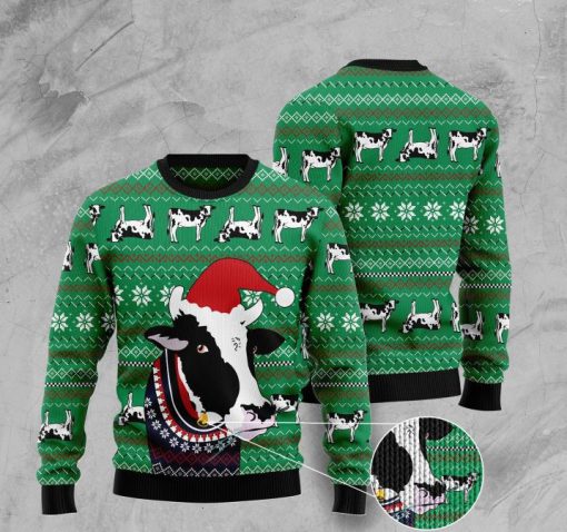 santa cow pattern full printing christmas ugly sweater 2 - Copy (3)