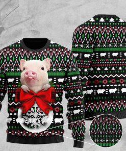 santa pig pattern full printing christmas ugly sweater 2 - Copy (2)