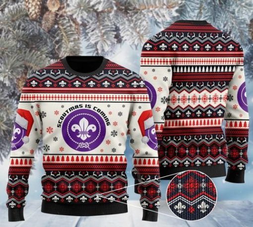 scoutmas is coming full printing christmas ugly sweater 2