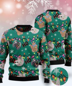 sloth hohoho full printing christmas ugly sweater 2