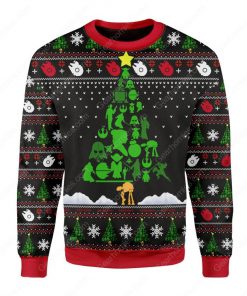 star wars christmas tree all over printed ugly christmas sweater 3