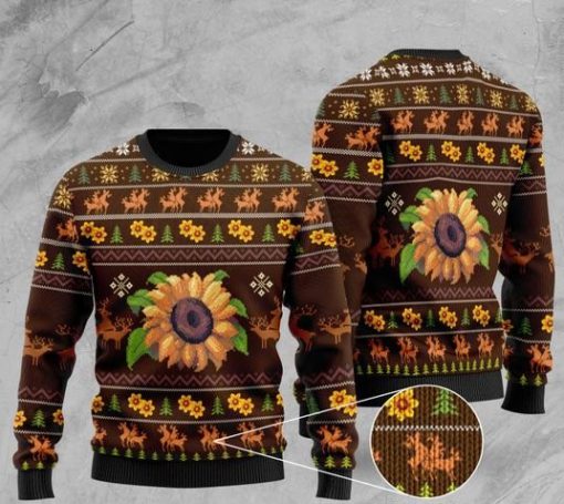 sunflower all over printed christmas ugly sweater 2 - Copy (2)