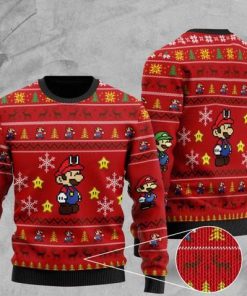 super mario all over printed christmas ugly sweater 2 - Copy (3)