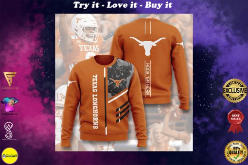 texas longhorns football hook em horn full printing ugly sweater