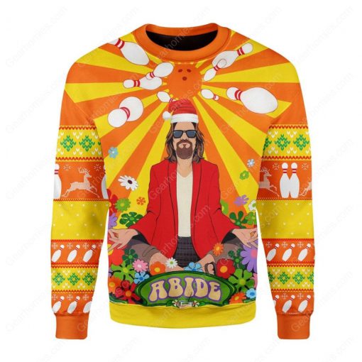 the big lebowski hippie all over printed ugly christmas sweater 2