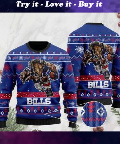the buffalo bills football team christmas ugly sweater