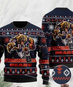 the chicago bears football team christmas ugly sweater 2