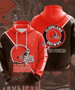 the cleveland browns football team full printing hoodie