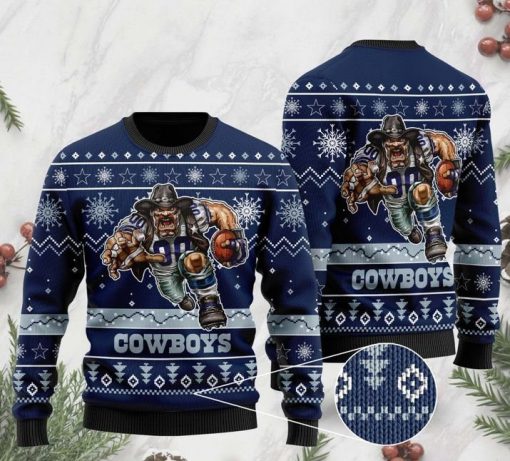 the dallas cowboys football team christmas ugly sweater 2