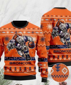 the denver broncos football team christmas ugly sweater 2