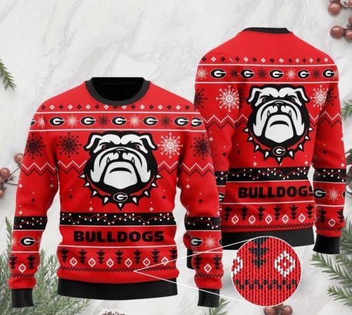 the georgia bulldogs football christmas ugly sweater 2