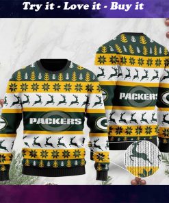 the green bay packers football team christmas ugly sweater