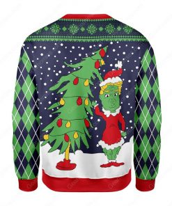the grinch and christmas tree all over printed ugly christmas sweater 4
