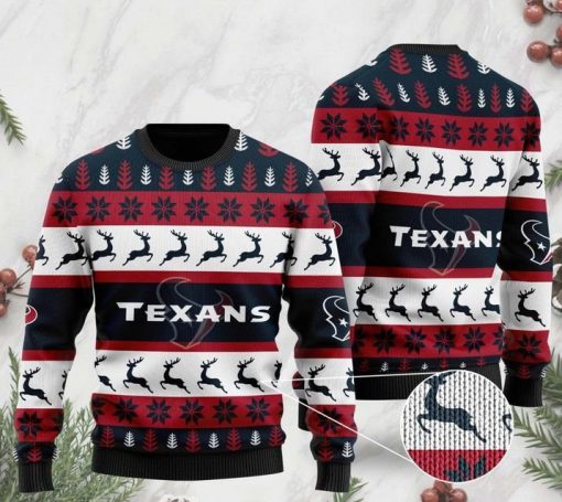 the houston texans football team christmas ugly sweater 2