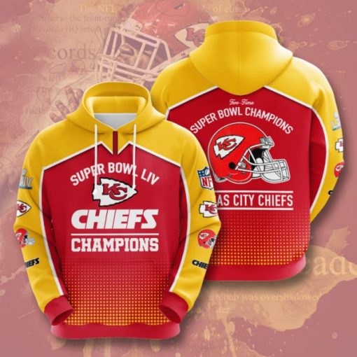 the kansas city chiefs super bowl champions full printing hoodie 1