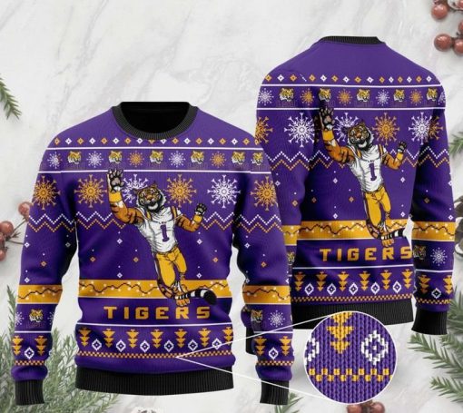 the lsu tigers football christmas ugly sweater 2