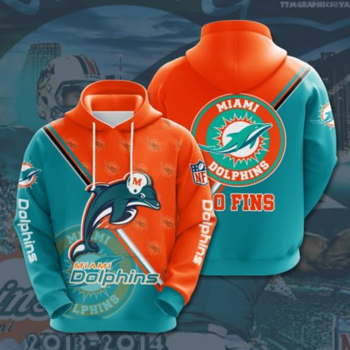 the miami dolphins football team full printing hoodie 1