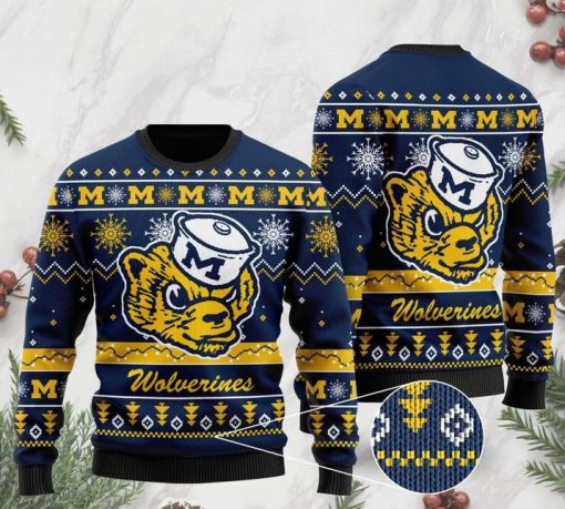 the michigan wolverines football christmas ugly sweater 2 - Copy (2)