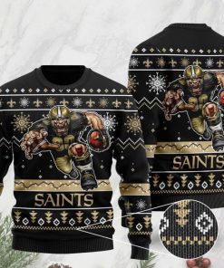 the new orleans saints football team christmas ugly sweater 2