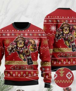 the san francisco 49ers football team christmas ugly sweater 2