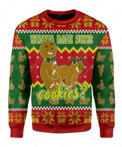 wanna bake some cookies all over printed ugly christmas sweater 2