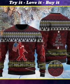 we wish you a merry christmas bigfoot christmas ugly sweater
