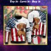 american flag and dachshund dog ugly christmas sweater