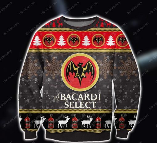 bacardi select rum wine all over print ugly christmas sweater 2