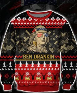 ben drankin all over print ugly christmas sweater 2 - Copy