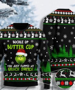 buckle up buttercup you just flipped my grinch switch ugly christmas sweater 2