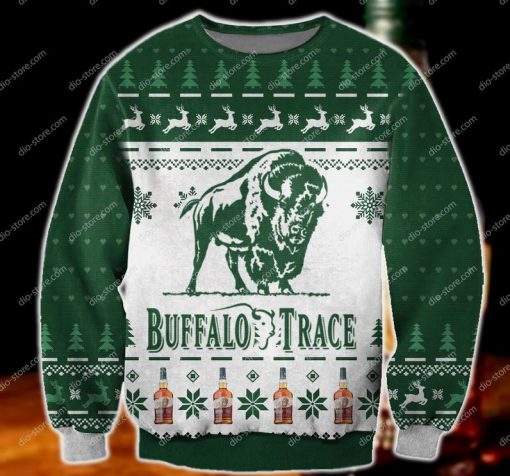 buffalo trace all over printed ugly christmas sweater 2