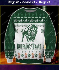 buffalo trace all over printed ugly christmas sweater