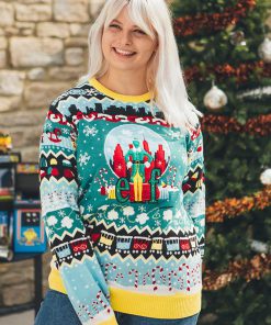 christmas elf all over printed ugly christmas sweater 2