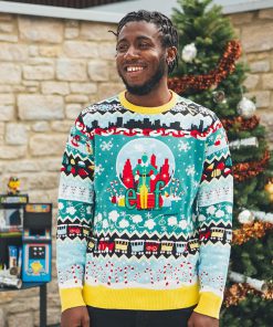 christmas elf all over printed ugly christmas sweater 3