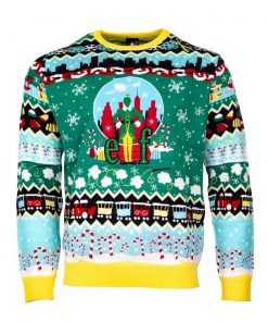 christmas elf all over printed ugly christmas sweater 4