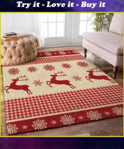 christmas time deer full printing rug - logo