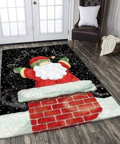 christmas time santa claus ho ho ho full printing rug 2