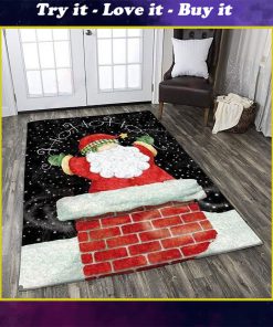 christmas time santa claus ho ho ho full printing rug