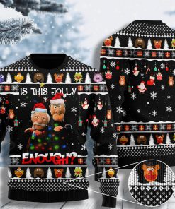 comedy the thing about hecklers is this jolly enough ugly christmas sweater 2