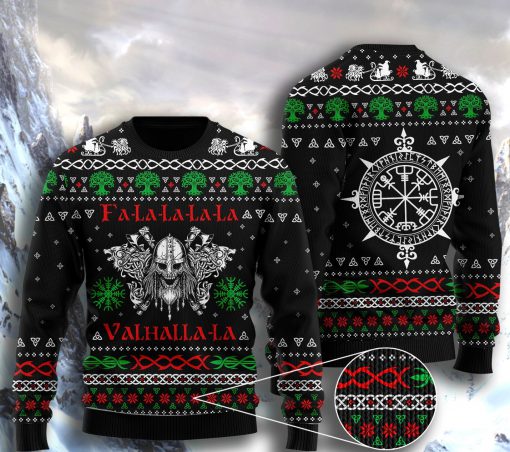 fa la la la valhalla la viking full printing ugly christmas sweater 2 - Copy (2)