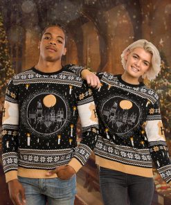 harry potter hogwarts castle all over printed ugly christmas sweater 2