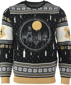 harry potter hogwarts castle all over printed ugly christmas sweater 3