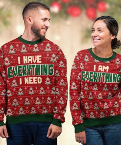 i am everything love couple ugly christmas sweater 2