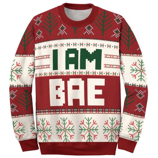 if lost return to bae and im bae couple shirt ugly christmas sweater 2