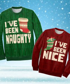 ive been naughty couple shirt ugly christmas sweater 4