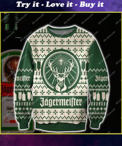 jagermeister all over print ugly christmas sweater
