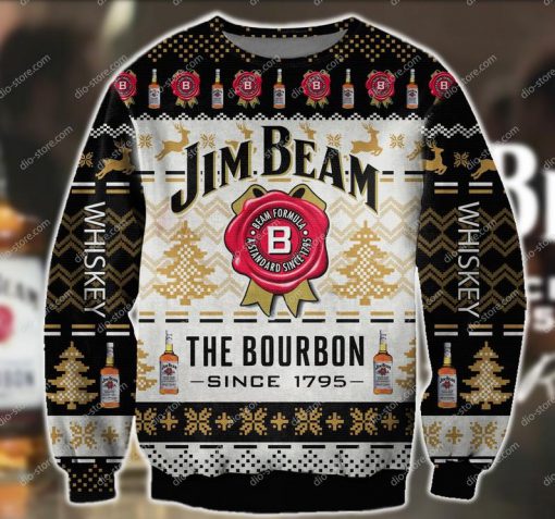 jim beam the bourbon since 1795 all over print ugly christmas sweater 2 - Copy (2)