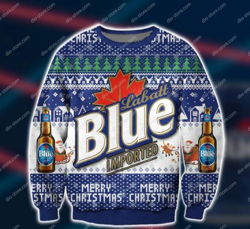 labatt blue imported beer all over print ugly christmas sweater 2